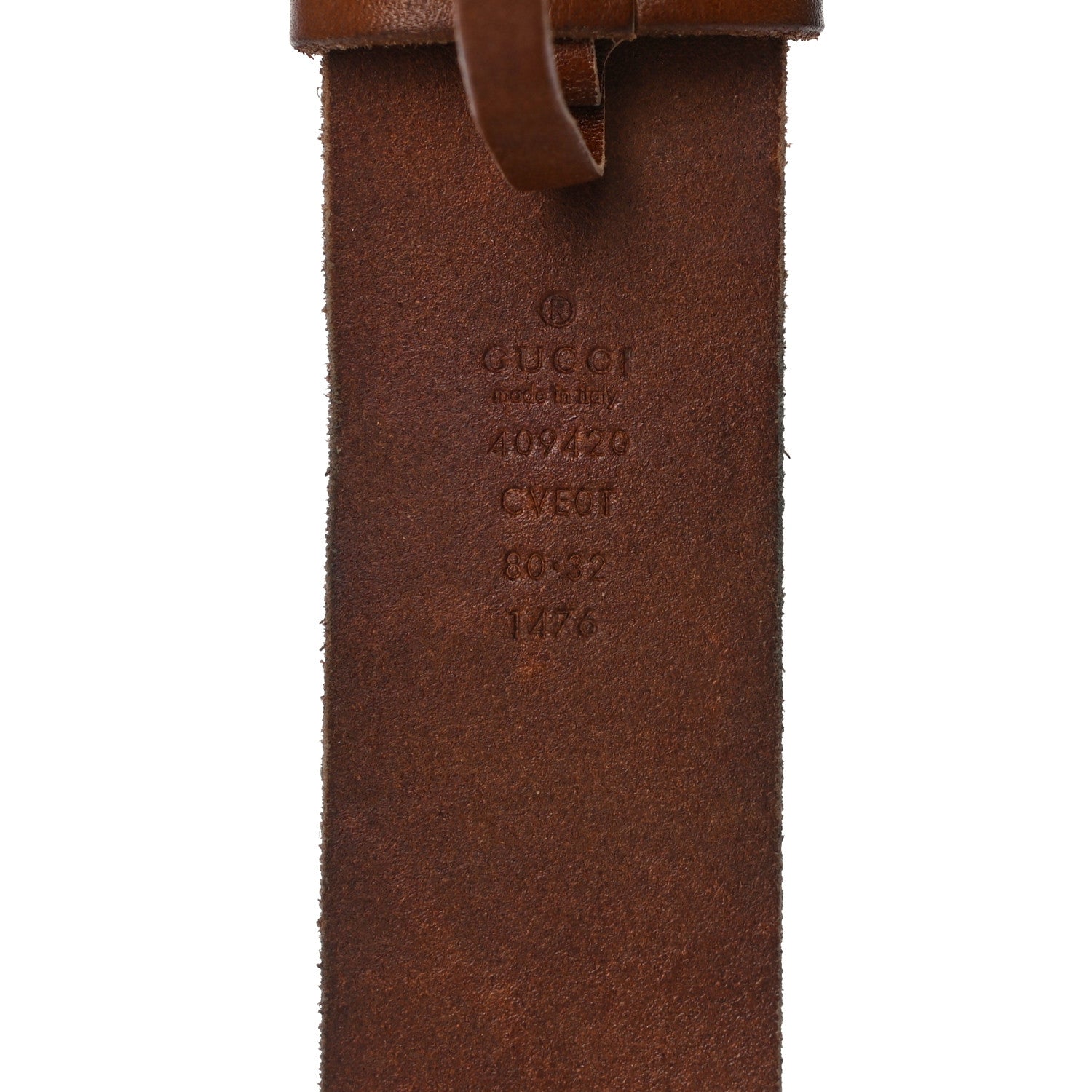 Gucci Calfskin Brass Feline Buckle Belt 80 32 Brown 4 of 11
