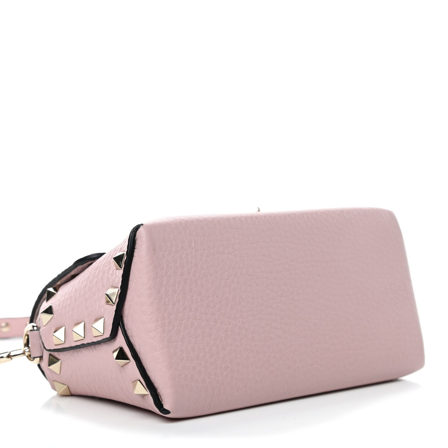 Valentino Garavani Pebbled Calfskin Mini Rockstud Crossbody Bag Water Rose 3 of 4