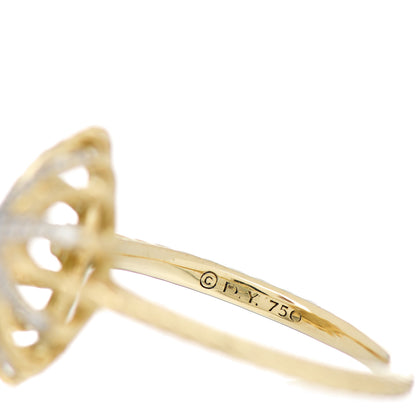 David Yurman 18K Yellow Gold Diamond 14mm Starburst Ring 49 4.75 5 of 5