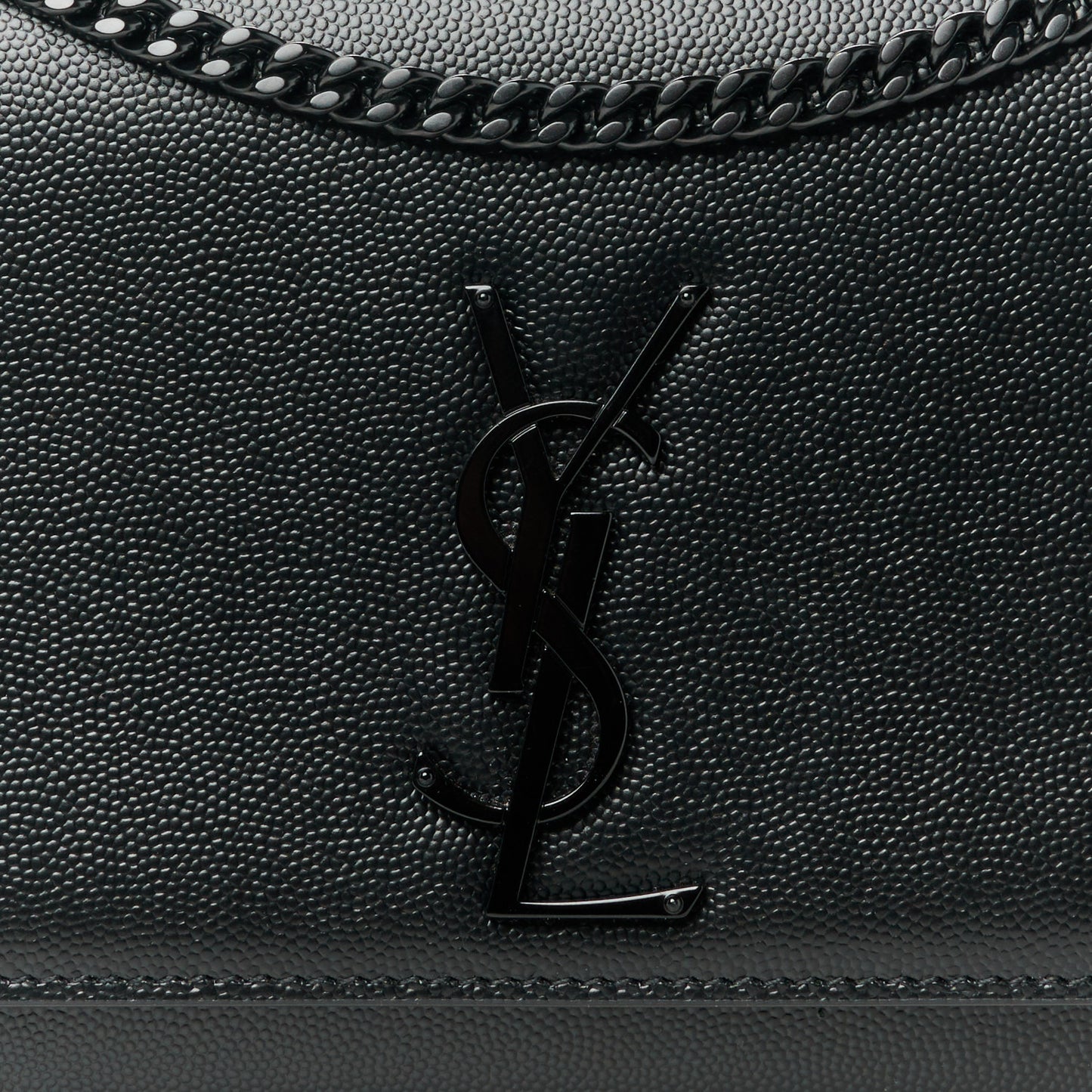 Grain De Poudre Medium Classic Monogram Monochrome Kate Satchel Black