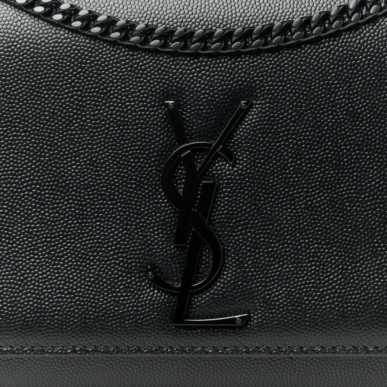 Saint Laurent Grain De Poudre Medium Classic Monogram Monochrome Kate Satchel Black 9 of 11