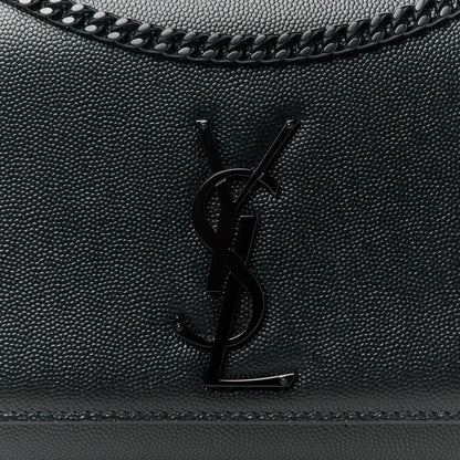 Saint Laurent Grain De Poudre Medium Classic Monogram Monochrome Kate Satchel Black 9 of 11