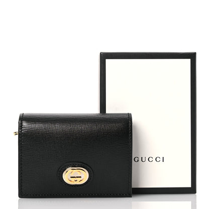 Gucci Azalea Calfskin Marina Card Case Black 7 of 7