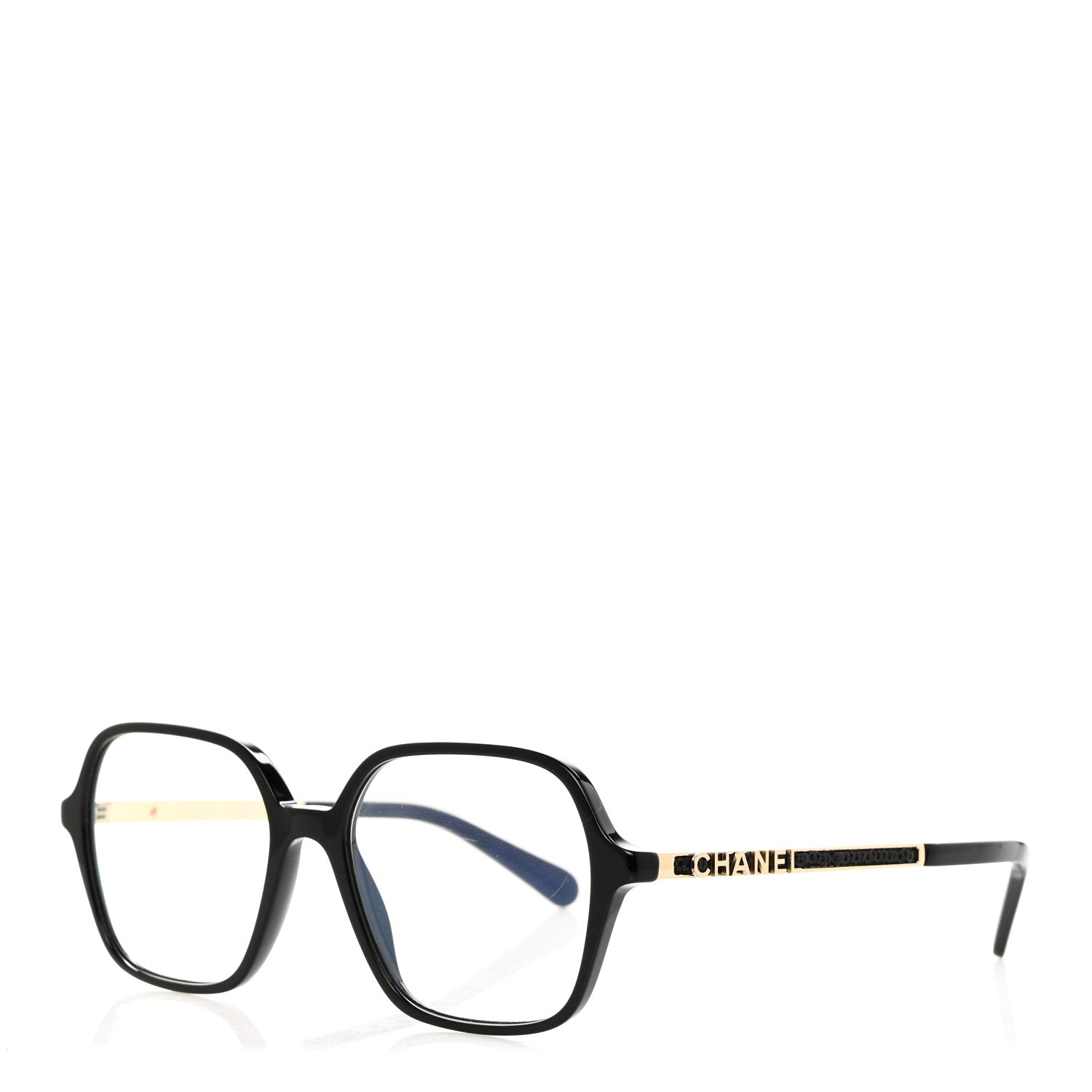 Chanel Acetate Square Eyeglasses 3417-S Black 1 of 8