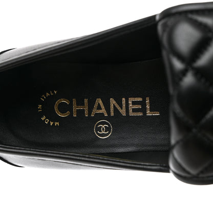 Chanel Lambskin Quilted CC Turnlock Loafers 36.5 Black 7 of 9