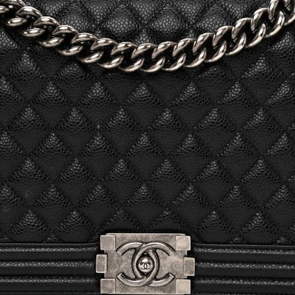 Chanel Caviar Quilted New Medium Boy Flap Black 8 of 12