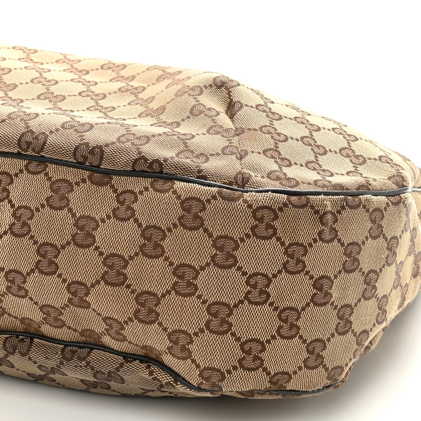 Monogram Large New Ladies Web Hobo Dark Brown