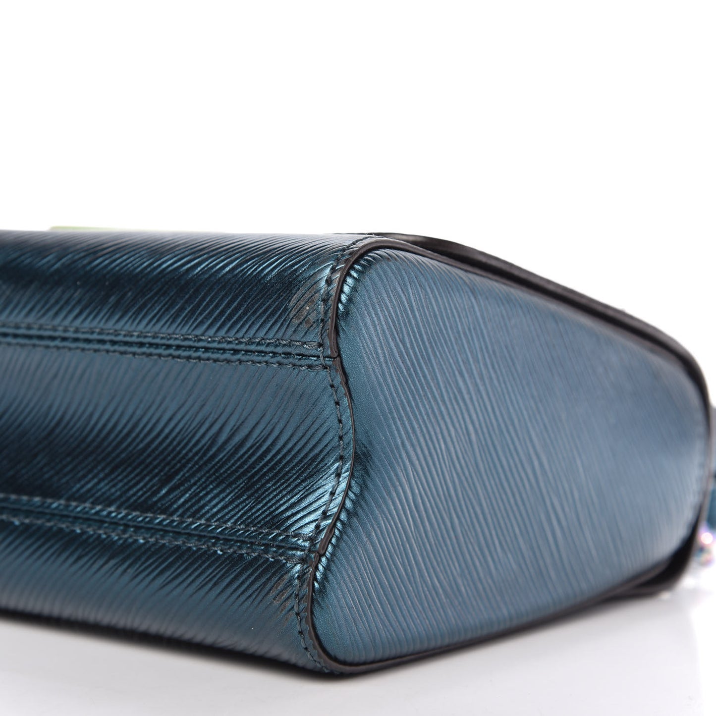Epi Twist Scarabeo Shoulder Bag MM Blue Boreale