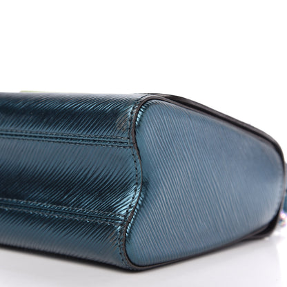 Louis Vuitton Epi Twist Scarabeo Shoulder Bag MM Blue Boreale 7 of 9