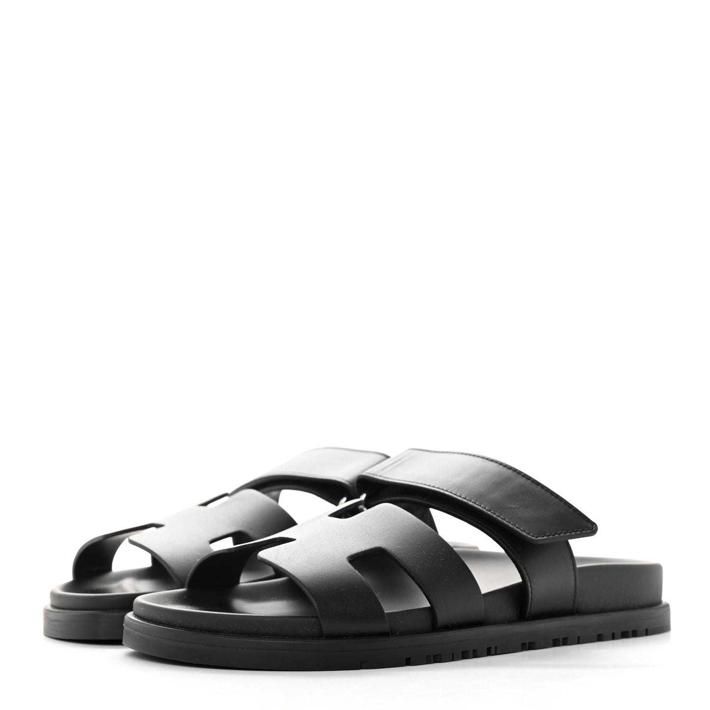 Calfskin Womens Chypre Sandals 36.5 Black