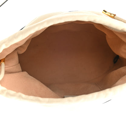Gucci Azalea Sakai Calfskin Horsebit 1955 Drawstring Bucket Bag Mystic White 5 of 11