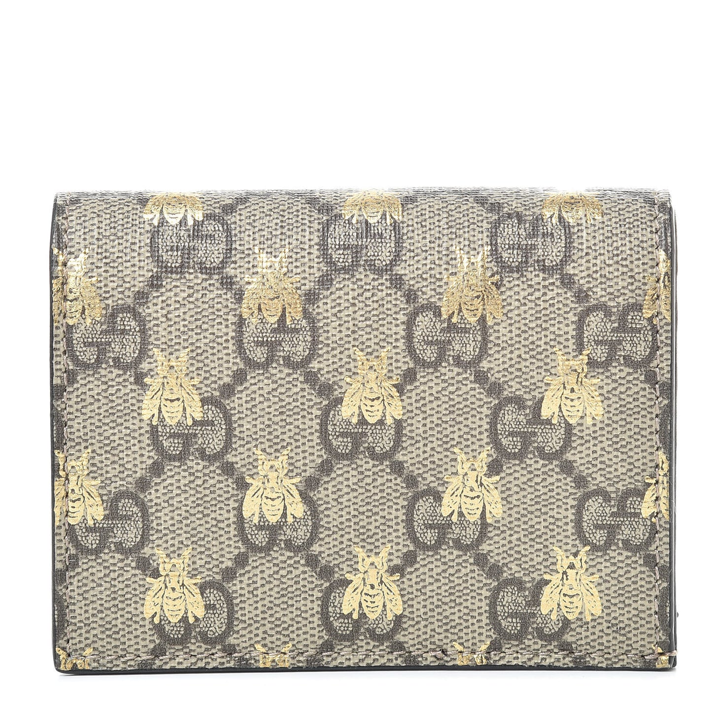 GG Supreme Monogram Bee Print Card Case