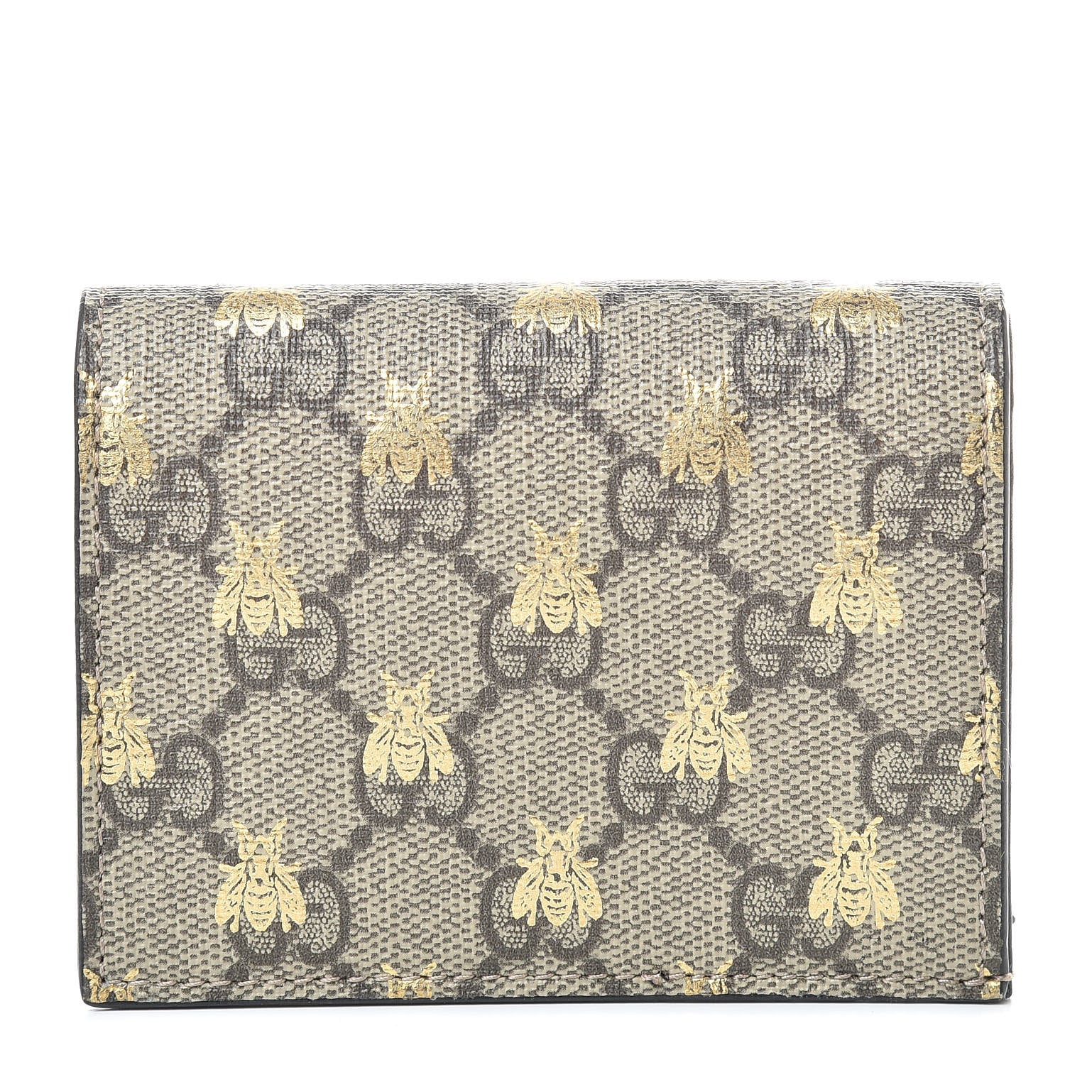 Gucci GG Supreme Monogram Bee Print Card Case 1 of 7