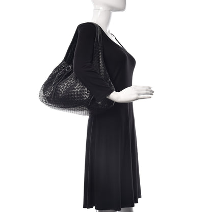 Bottega Veneta Nappa Intrecciato Drawstring Hobo Bag Black 2 of 15