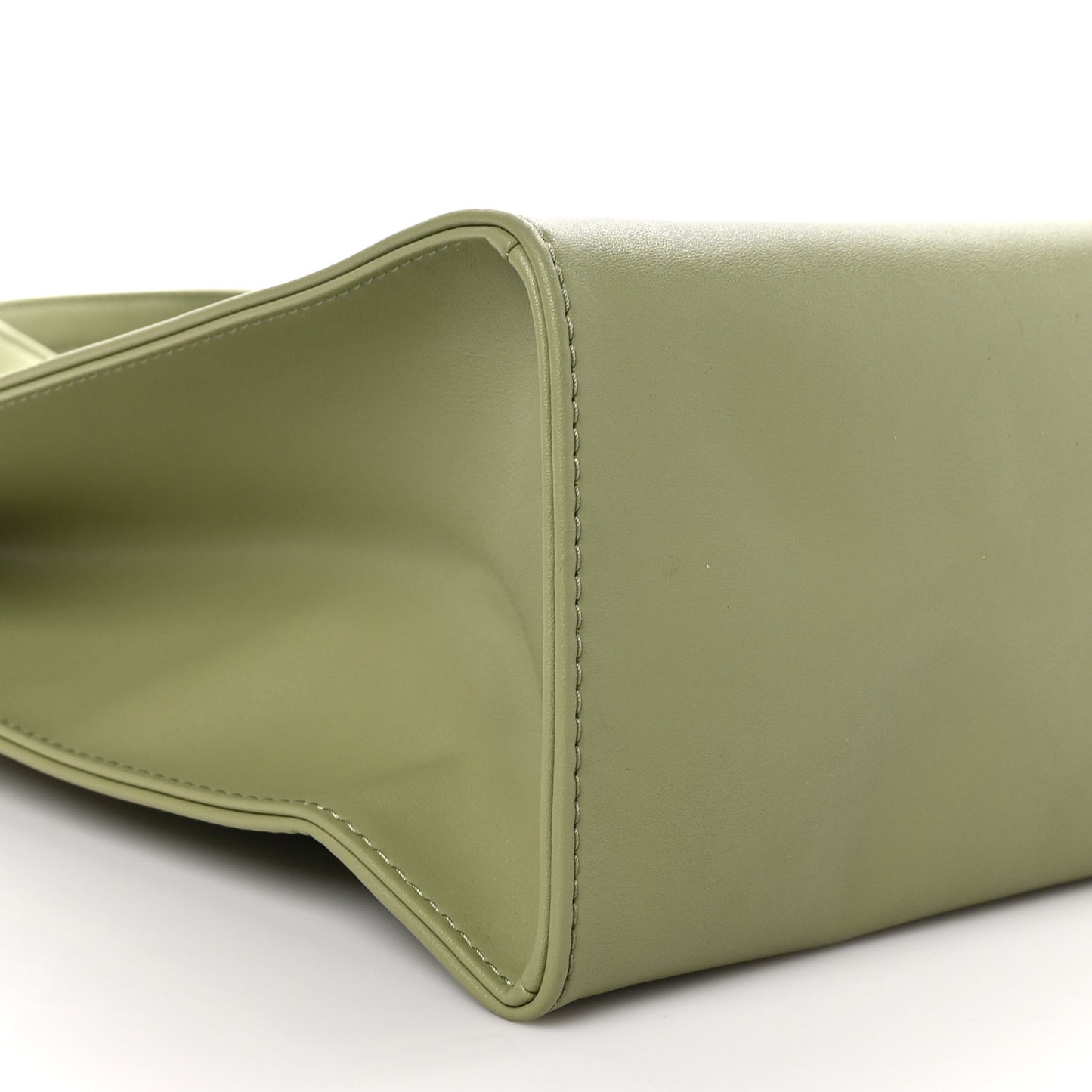 Vegan Leather Medium Shopping Bag Drab