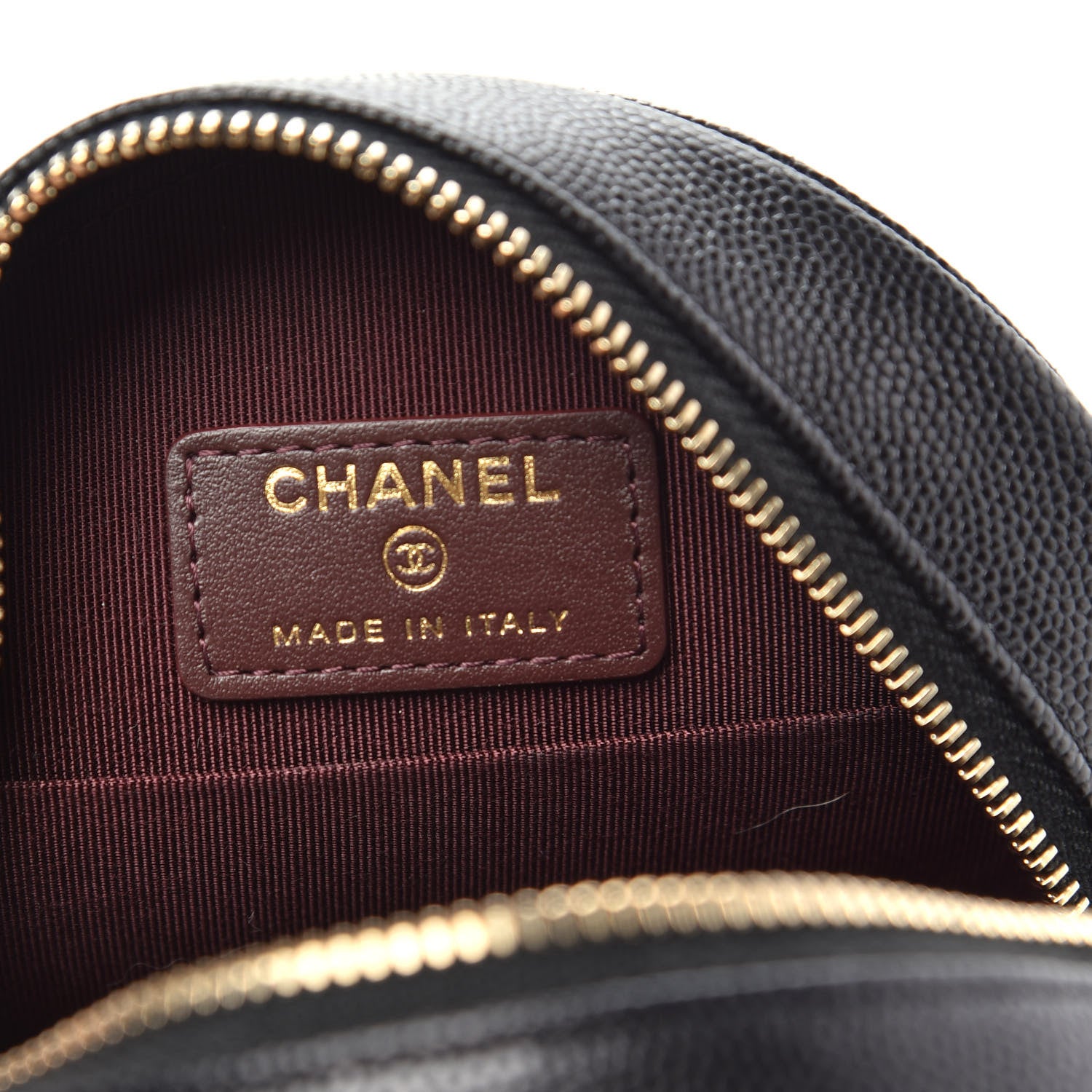 Chanel Caviar Quilted Round Clutch With Chain Black 6 of 10