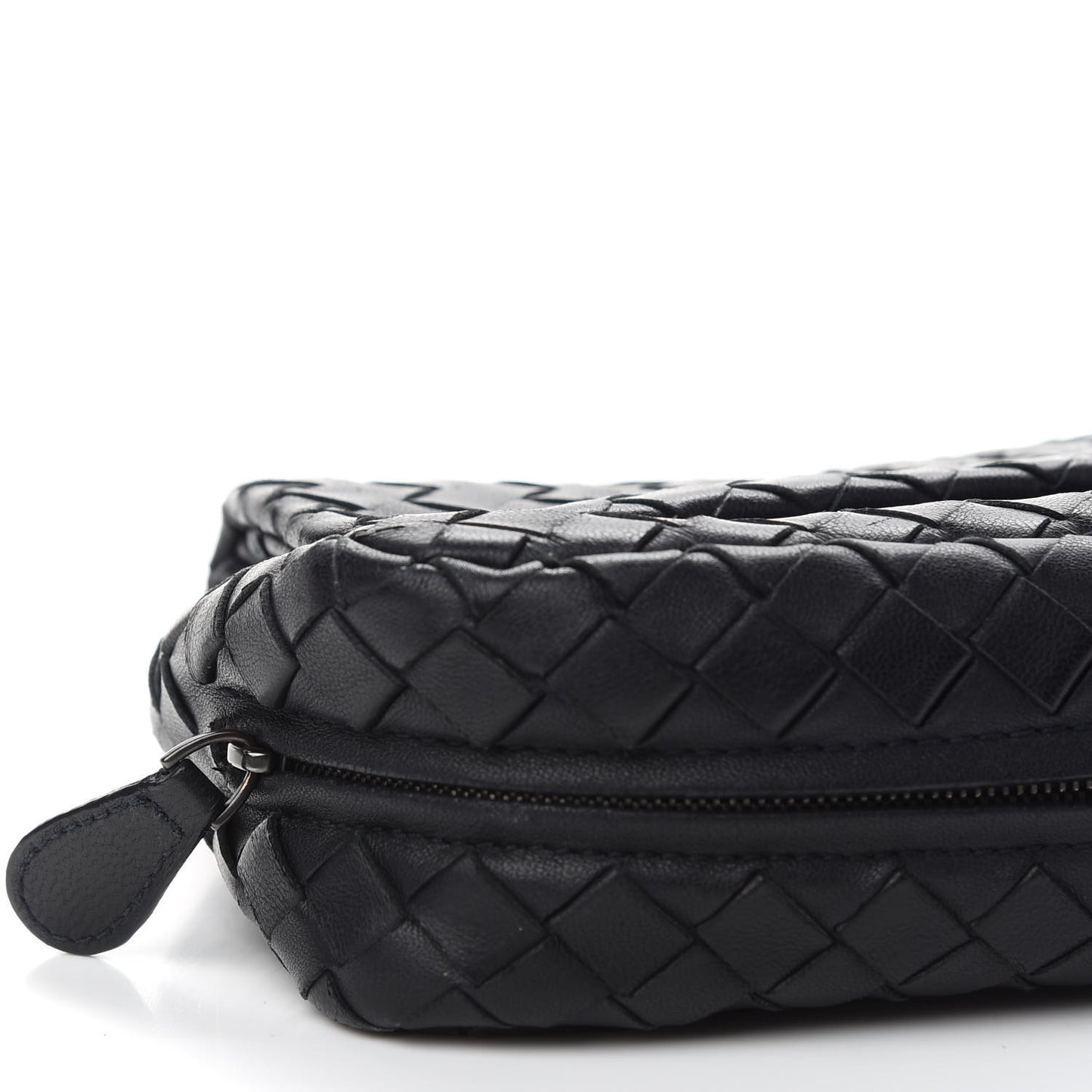 Nappa Intrecciato Mini Chain Messenger Black