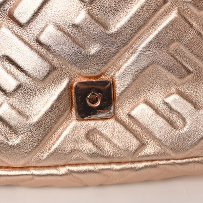 Fendi Vitello Laminato FF 1974 Embossed Mini Baguette Rame 13 of 14