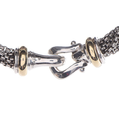 David Yurman Sterling Silver 18K Yellow Gold Pearl Multi Strand Necklace 11 of 11