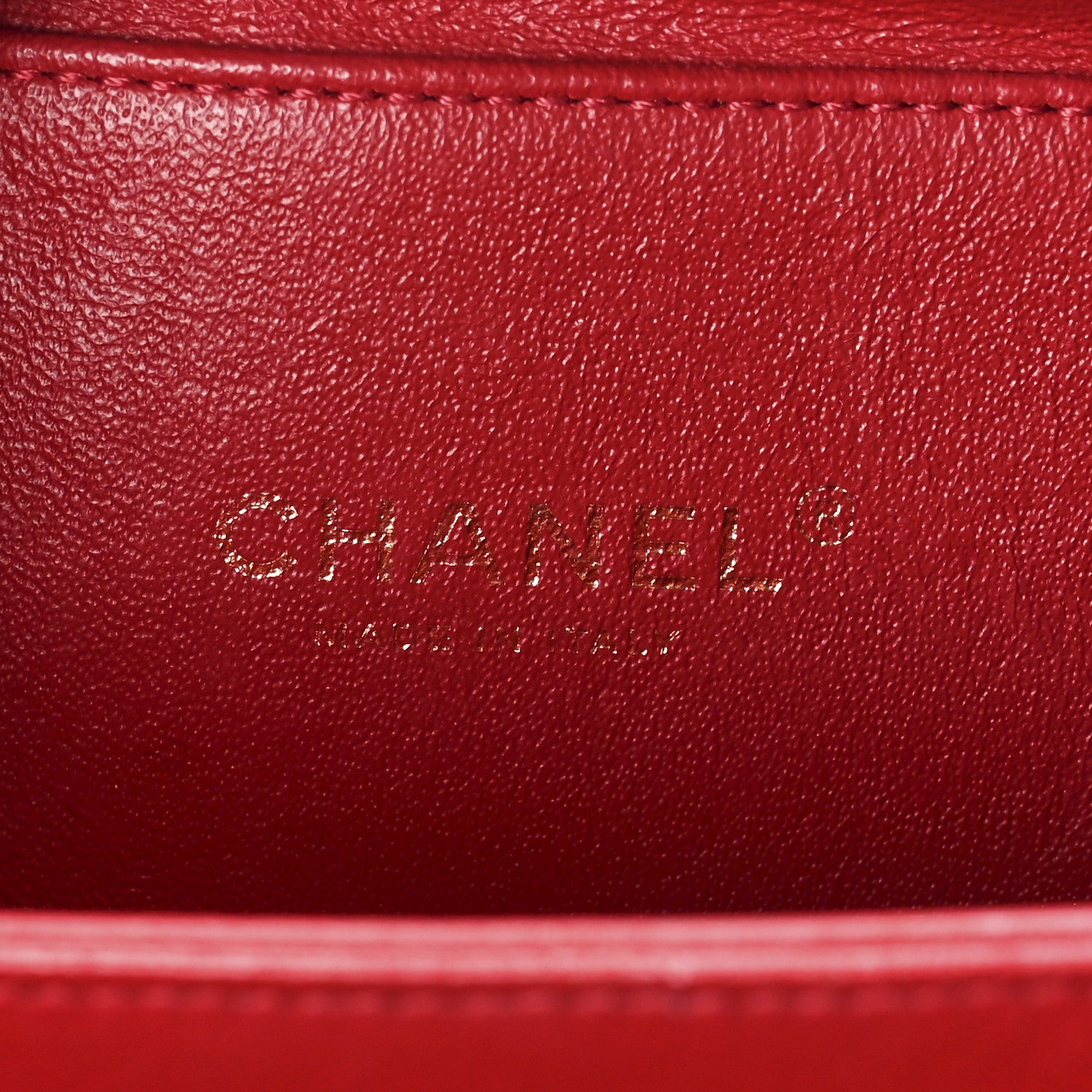 Chanel Caviar Quilted Small CC Filigree Vanity Case Red 6 of 11