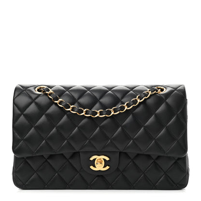 Chanel Lambskin Quilted Medium Double Flap Black 2 of 8