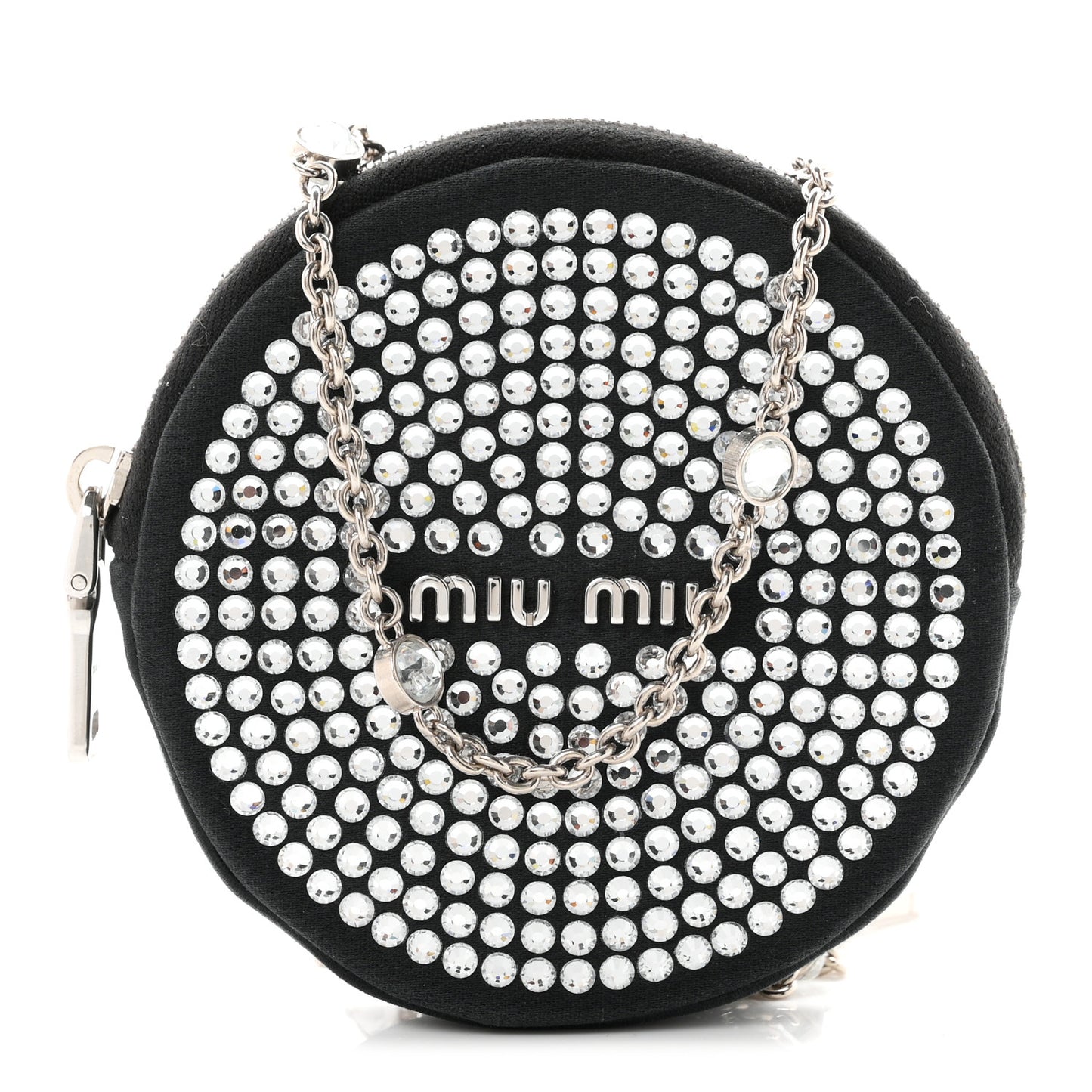 Raso Crystal Starlight Nano Circle Mini Bag Black