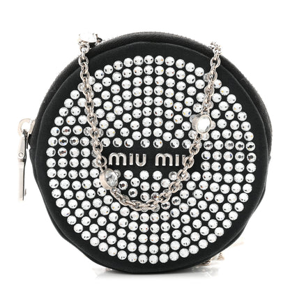 Miu Miu Raso Crystal Starlight Nano Circle Mini Bag Black 1 of 9