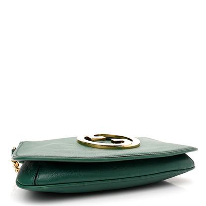 Gucci Roxy Calfskin Blondie Chain Shoulder Flap Bag Emerald 4 of 12