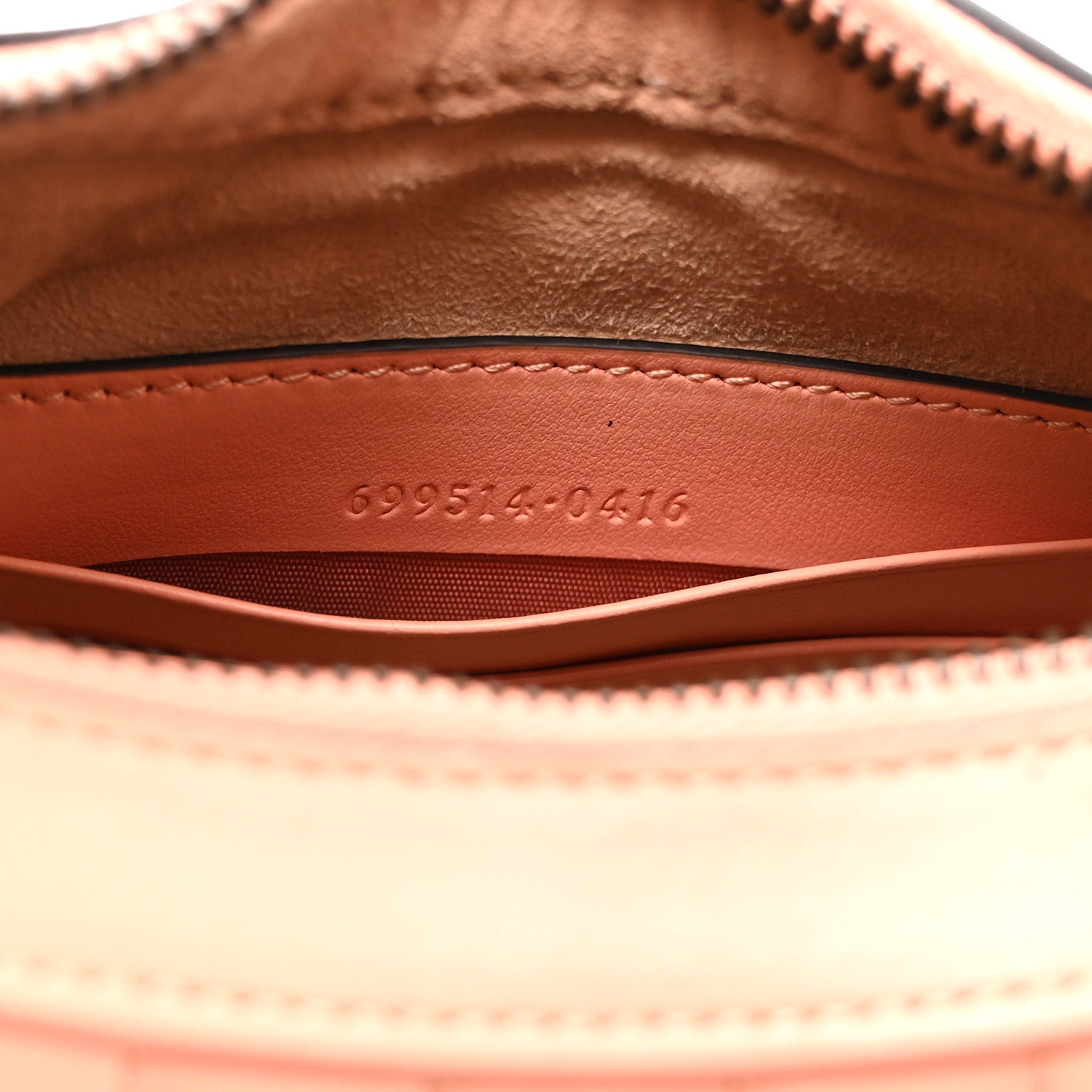 Gucci Calfskin Vertical Ring Matelasse Mini GG Marmont Half Moon Hobo Peachy Chic 7 of 10