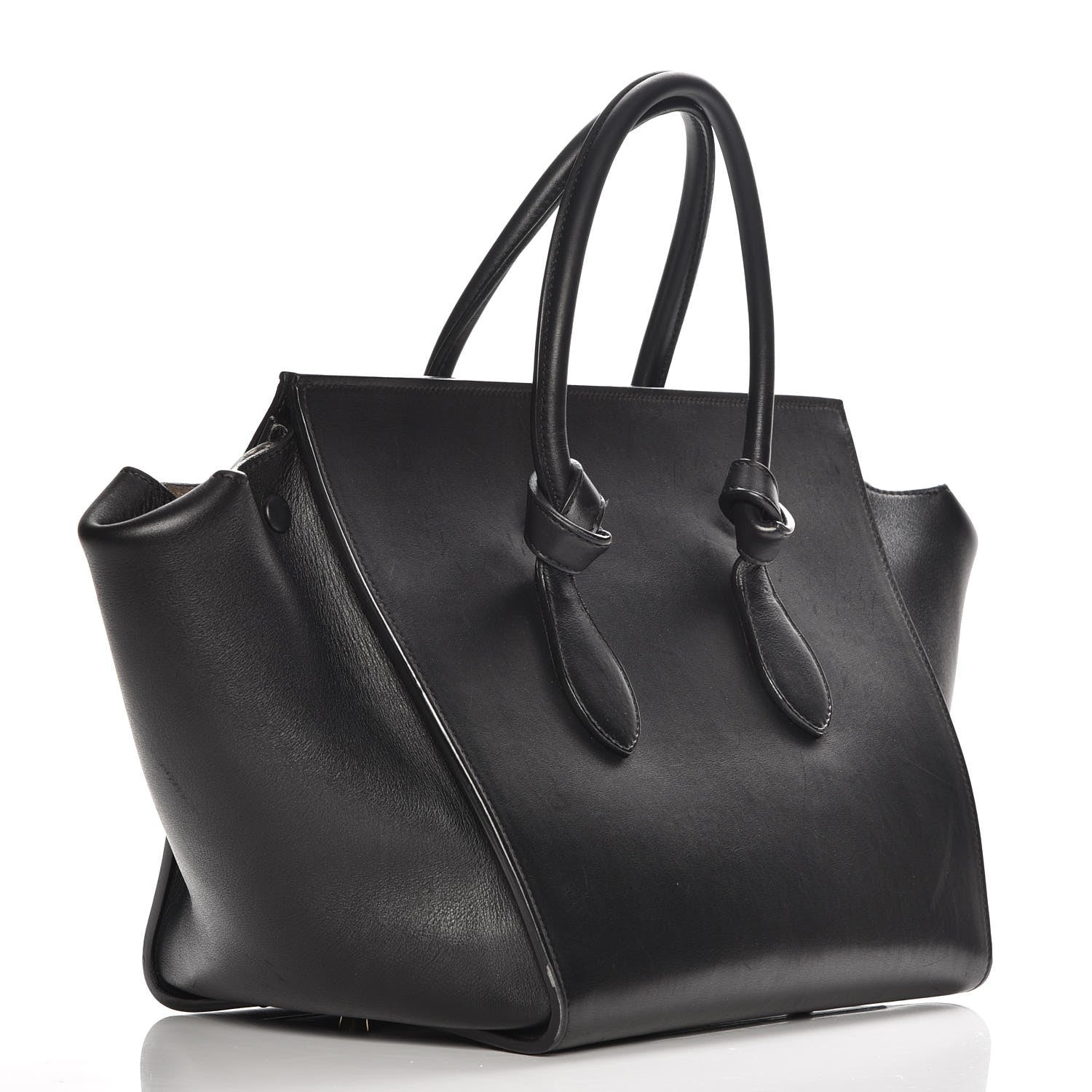 Celine Smooth Calfskin Small Tie Knot Tote Black 3 of 18