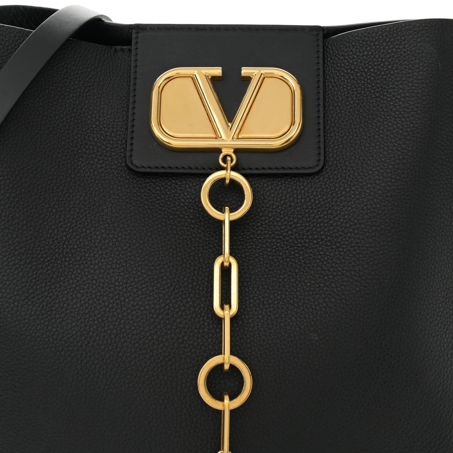 Valentino Garavani Grainy Calfskin VLogo Escape Hobo Bag Black 9 of 13