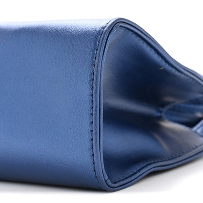 Telfar Metallic Vegan Leather Small Shopping Bag Cobalt 26 of 31
