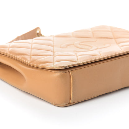 Chanel Lambskin Quilted Medium Diamond CC Flap Beige 7 of 8