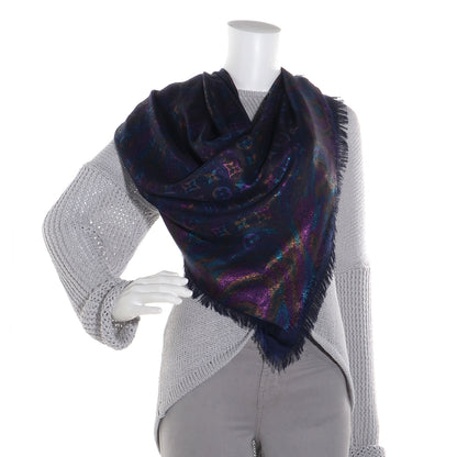 Louis Vuitton Chale Monogram Plume Shawl Blue Nuit 2 of 5