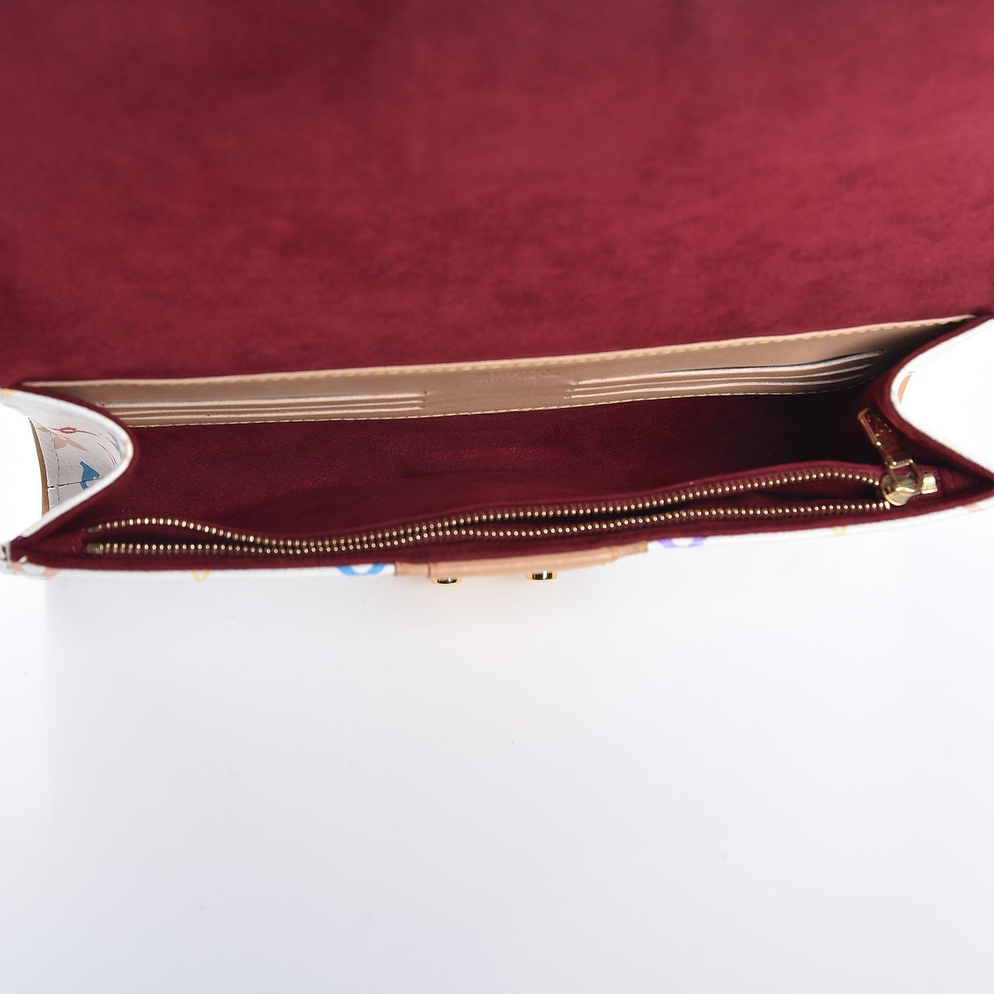 Monogram Multicolor Courtney Clutch White