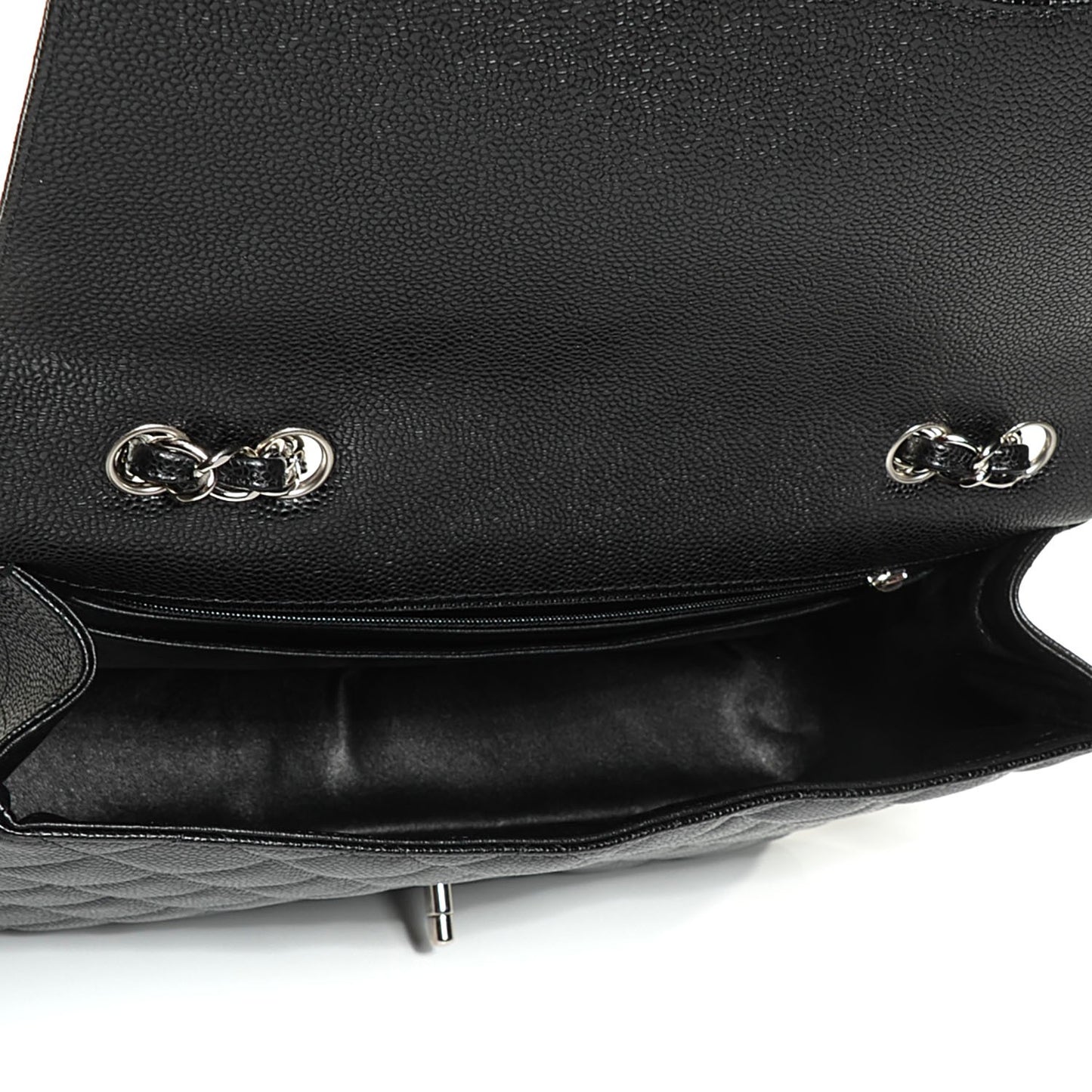 Caviar Quilted Jumbo Single Flap Black