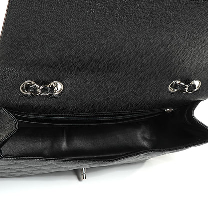 Chanel Caviar Quilted Jumbo Single Flap Black 6 of 9