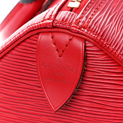 Louis Vuitton Epi Speedy 25 Castillan Red 8 of 15