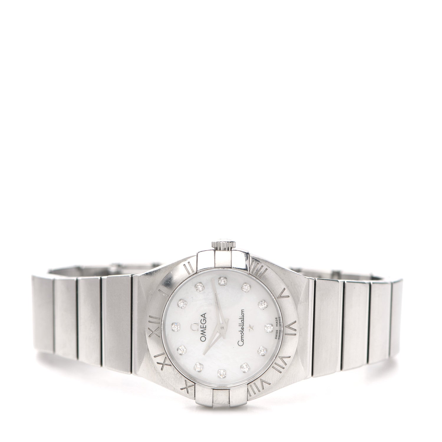 Omega Stainless Steel Diamond Mother of Pearl 28mm Constellation Quartz Watch 795.1011 2 of 4
