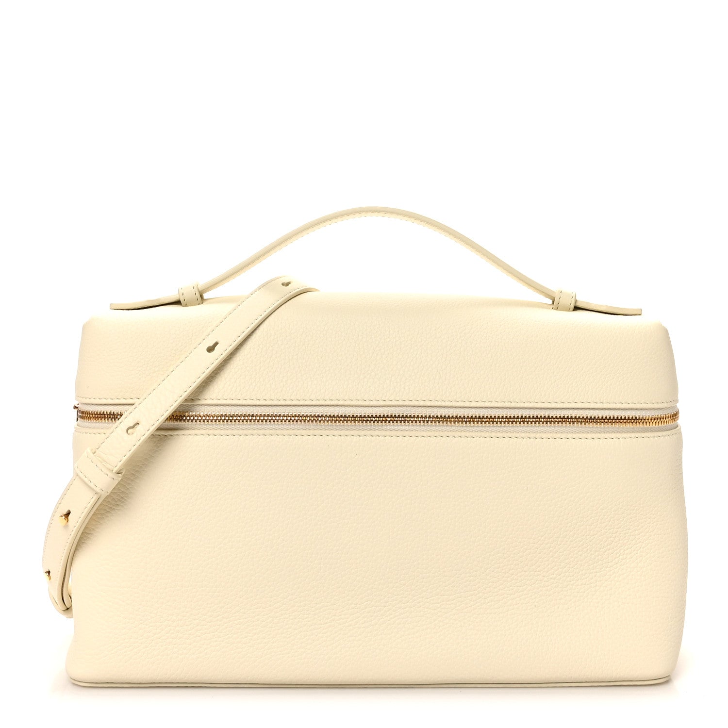 Loro Piana Grained Calfskin L27 Extra Pocket Pouch Whisper White 1 of 9