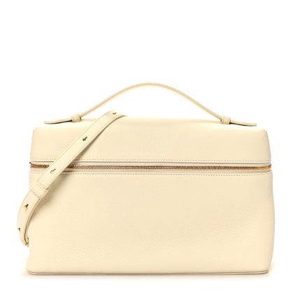 Loro Piana Grained Calfskin L27 Extra Pocket Pouch Whisper White 1 of 9