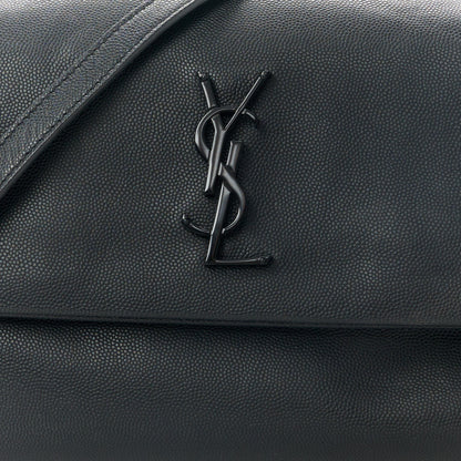 Saint Laurent Grain De Poudre Medium West Hollywood Monogram Fold-Over Black 8 of 11