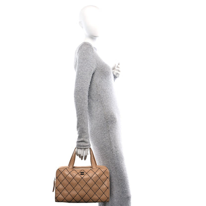 Chanel Calfskin Wild Stitch Top Handle Bag Beige 2 of 11