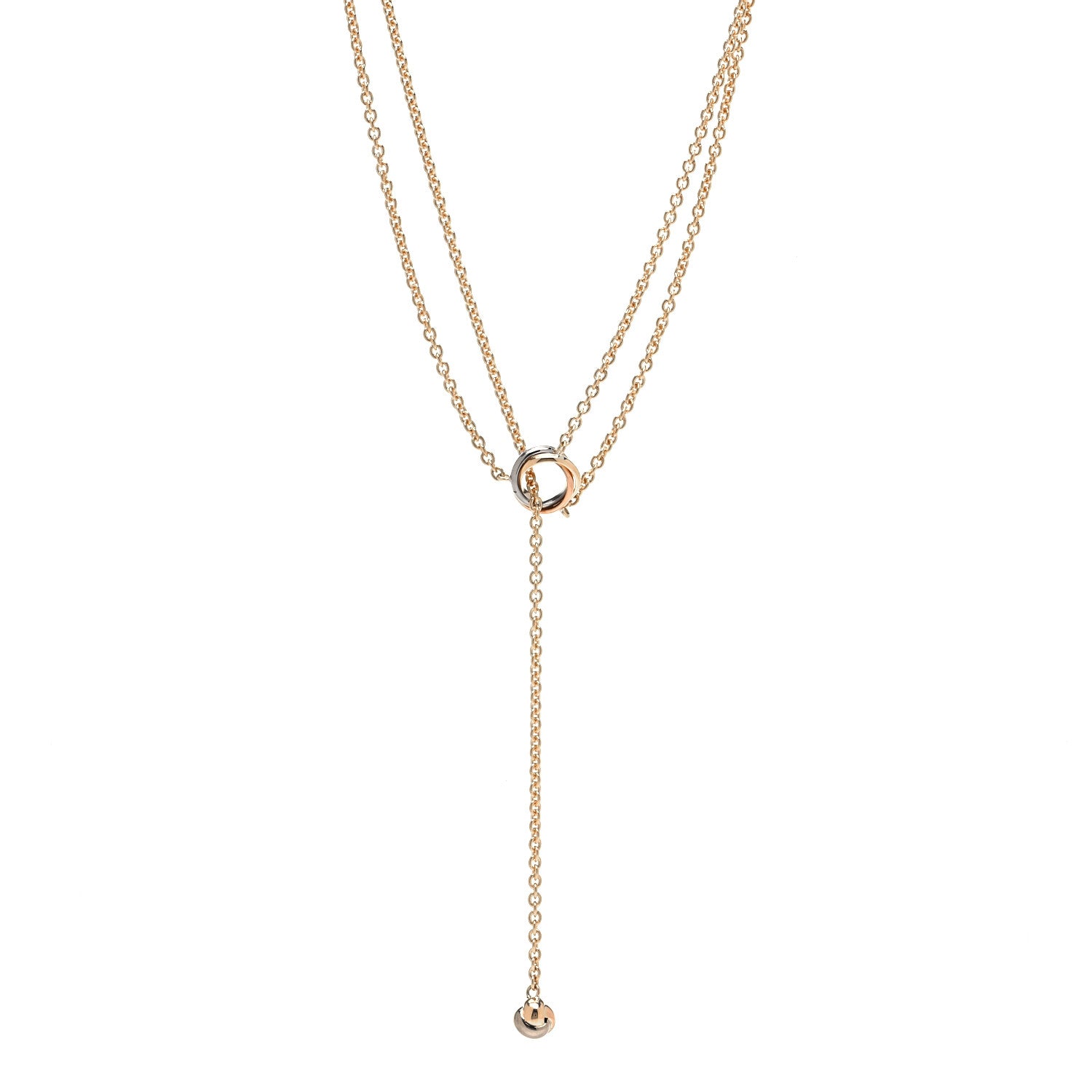 Cartier 18K Pink Yellow White Gold Baby Trinity Pampilles Necklace 2 of 10