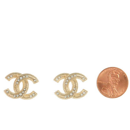 Chanel Pearl CC Earrings Light Gold 2 of 5