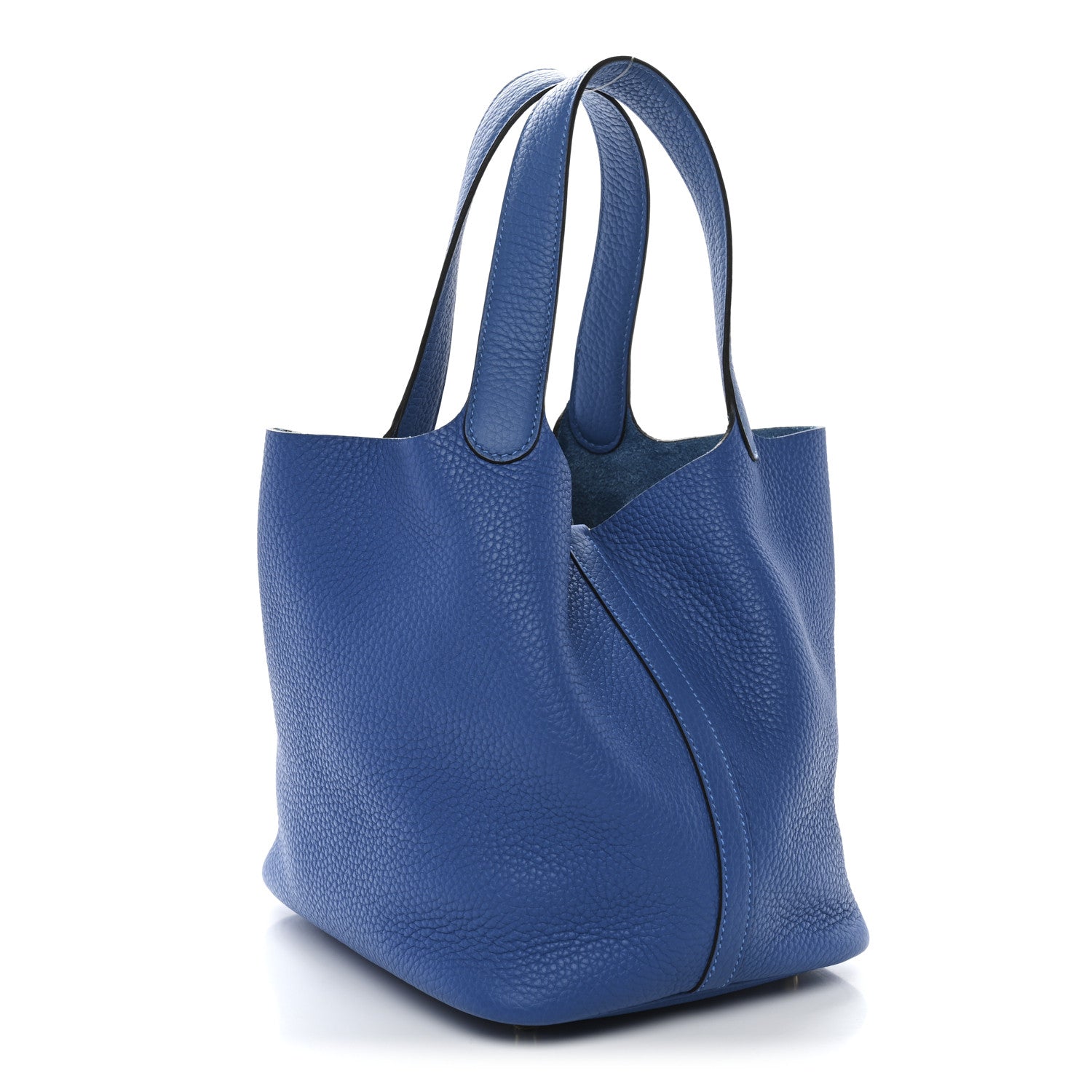 Hermes Taurillon Clemence Picotin Lock 22 MM Bleu Frida 2 of 10