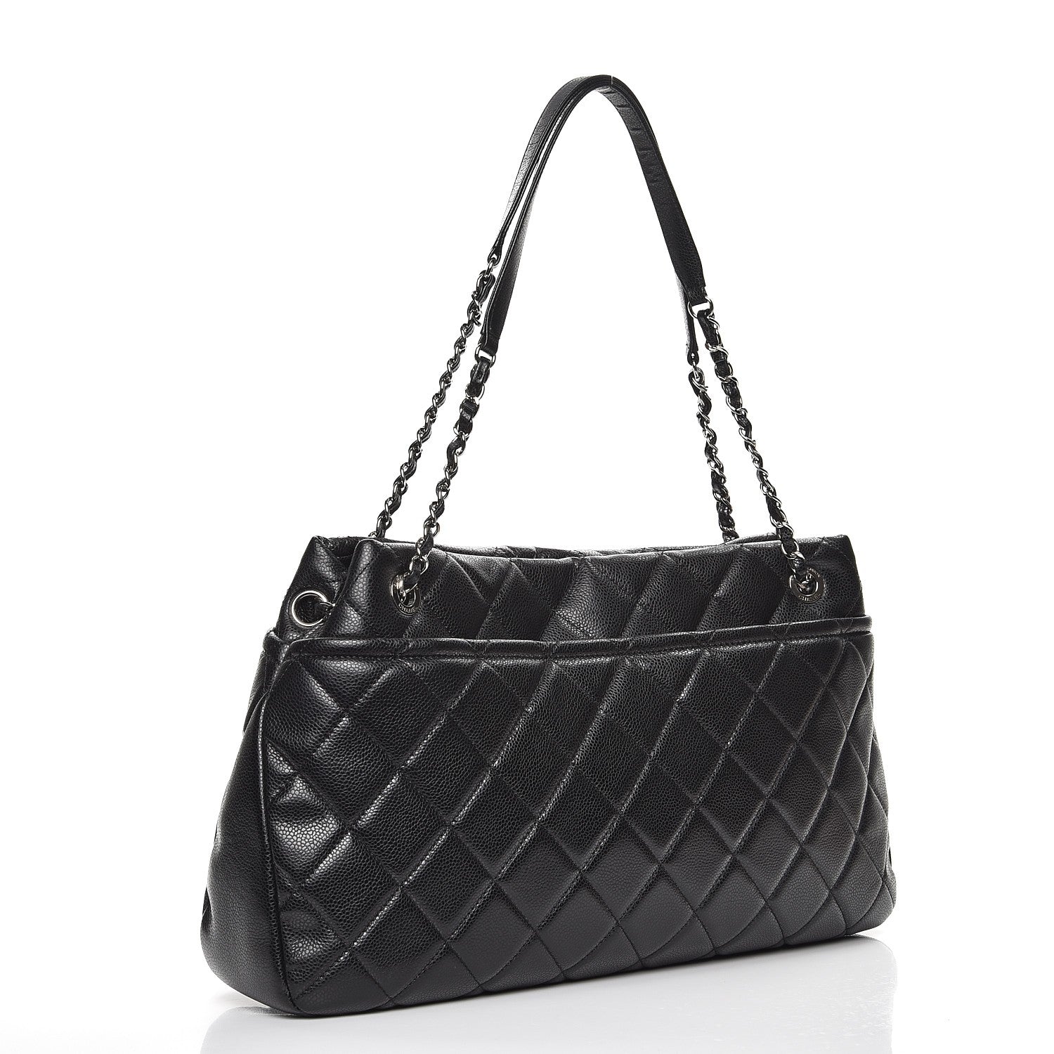 Chanel Caviar Quilted CC Timeless Soft Tote Black 3 of 7
