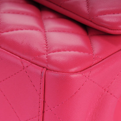 Chanel Lambskin Quilted Maxi Double Flap Fuchsia 9 of 11