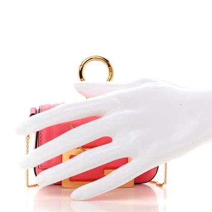 Fendi Nappa Matisse FF Embossed Nano Maxi Buckle Baguette Charm Pink Dalia 2 of 8