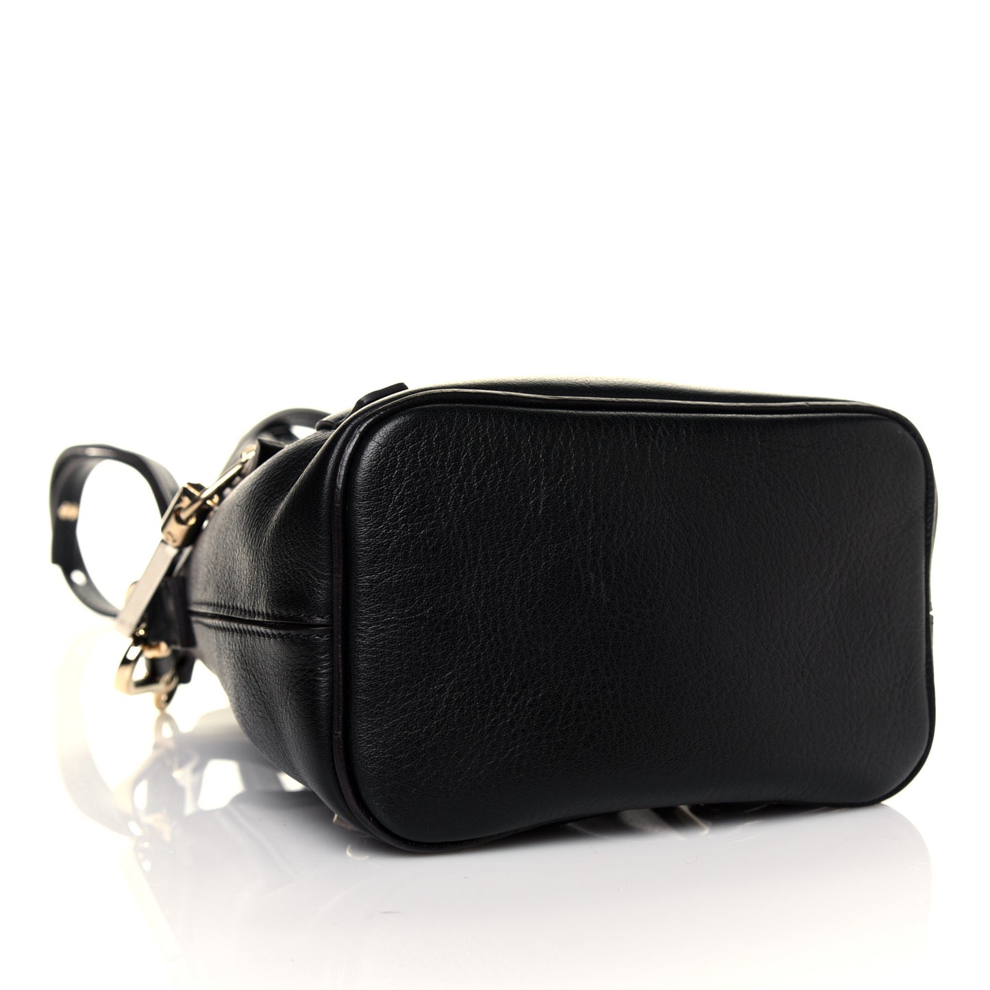 Suede Calfskin Mini Faye Backpack Black